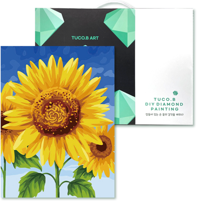 투코비 아트 보석 십자수 DIY 세트 30 x 40 cm, 해바라기(D30-7), 1세트