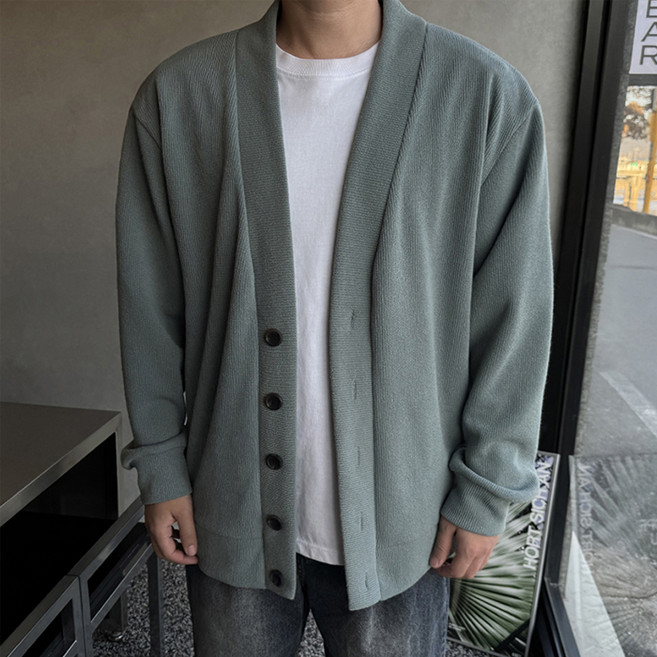 머시따 오버핏 골지 가디건