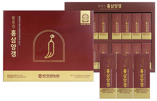 풍기인삼농협 황풍정 홍삼양갱 16p, 1개, 720g