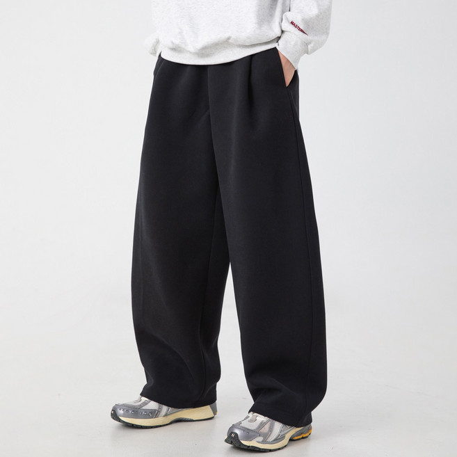 벨로시티 남녀공용 핀턱 헤비 웨이트 트레이닝 와이드 팬츠