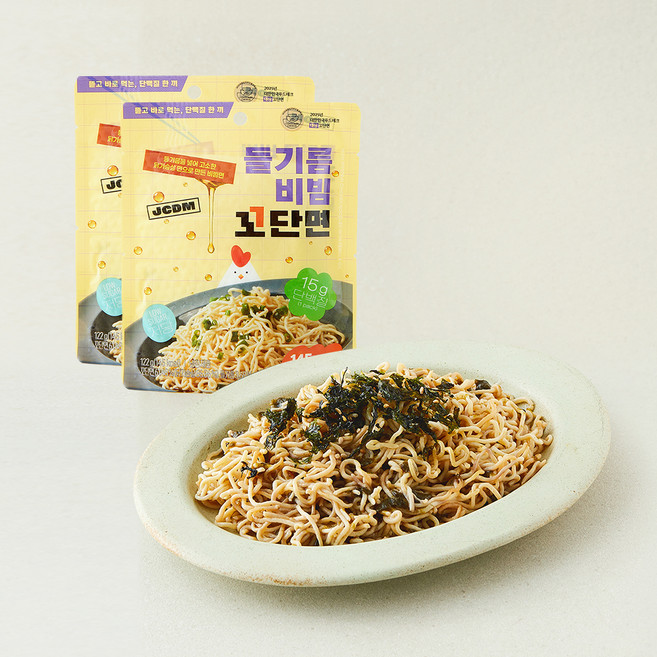 JCDM 들기름 비빔 꼬단면, 122g, 2개