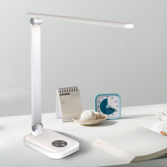 루미앤 루미너스 LED 휴대용 밝기조절 스탠드 조명 DJD-VC003-LITE, 화이트