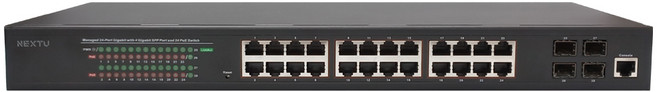 넥스트유 24포트 4SFP L2 매니지먼트 PoE 스위칭허브, NEXT-POE5444L2-SFP, 1개