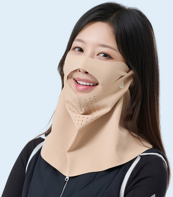 유투스포츠 ML11 FW 더블로 골프마스크, 베이지, 1개