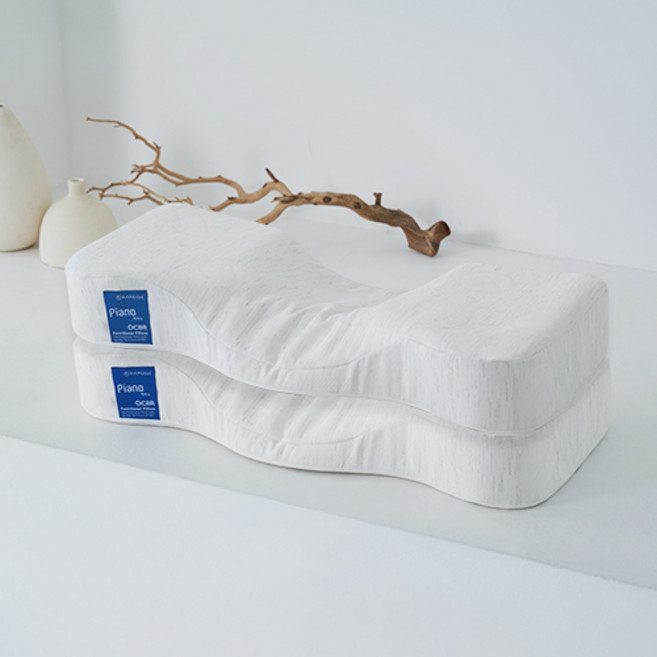 가누다 블루라벨 피아노 경추베개, 화이트, 2개