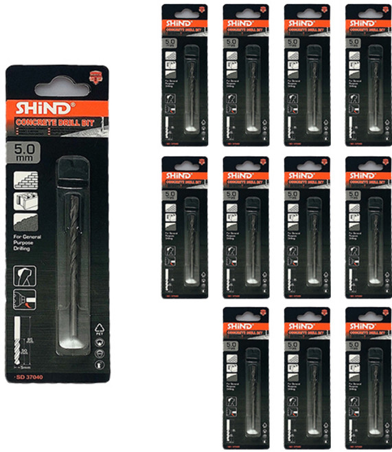 SHiND ABM 混凝土鑽頭 5mm, 12個