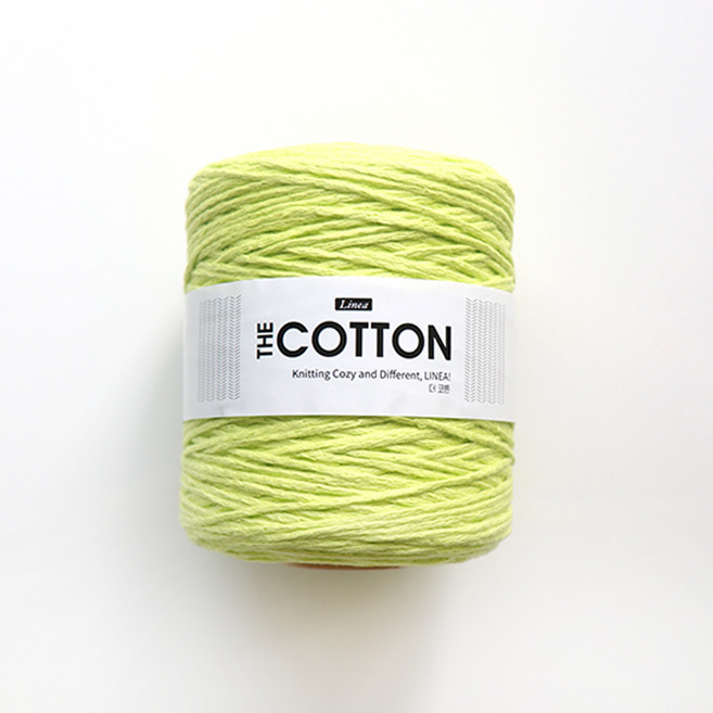 Linea The Cotton 粉撻棉編織線 260m 200g, 1個, 903 萊姆綠
