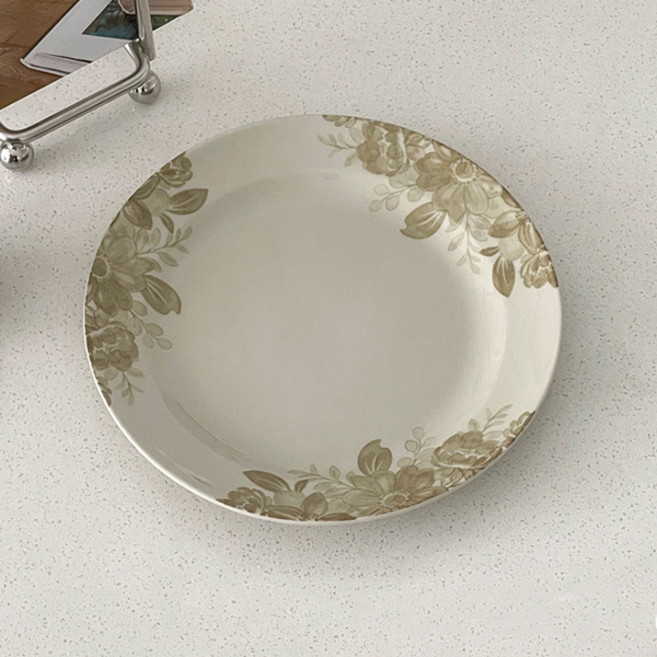 아메리칸로드 북유럽 레트로 플레이트 HR2604, 옐로브라운, 1개