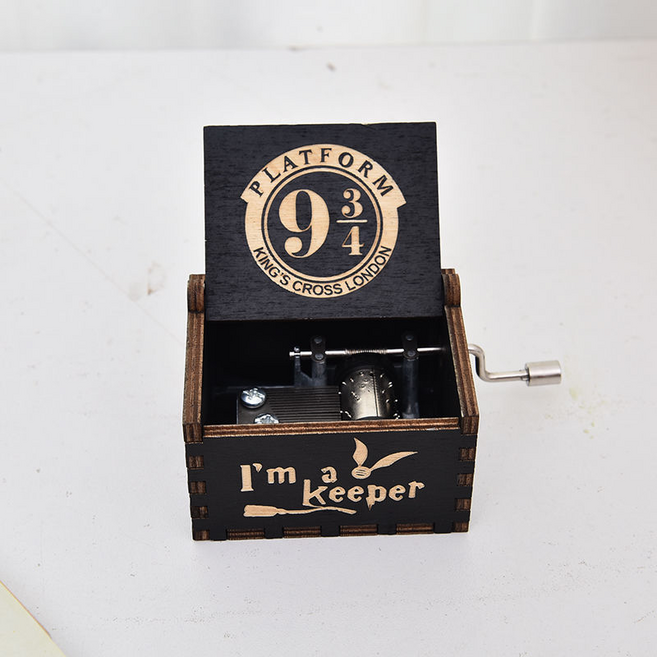 크블랑스 인테리어 선물용 고급 수동 오르골, 블랙 934 해리 포터