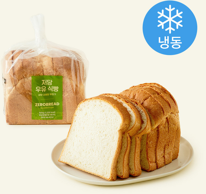 제로브레드 저당 속편한 우유 식빵 (냉동), 500g, 1개