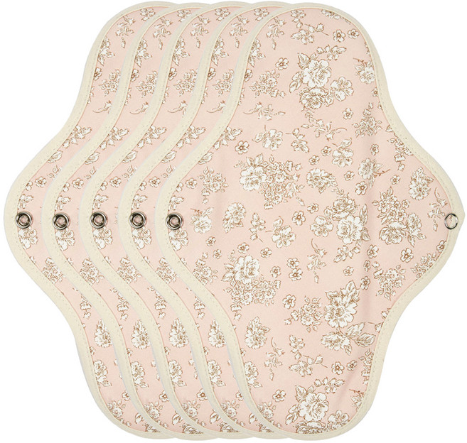 위즐리 면생리대 핑크플라워, 대형, 1개입, 5개