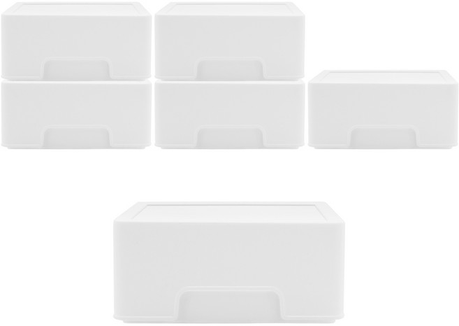 베리구즈 심플 사각 수납함 소, 6개
