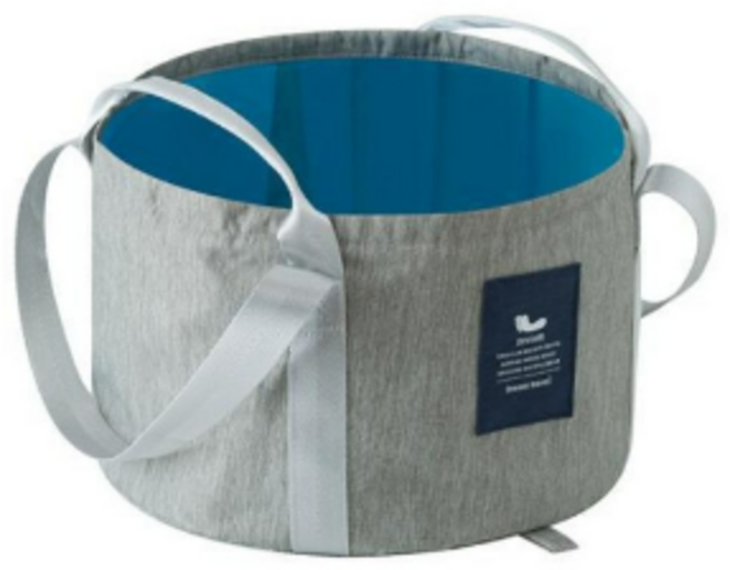 인조이굿즈 빈티지 방수 캠핑 설거지통, 그레이