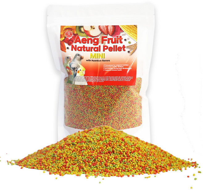 리프패럿 앵프룻 소형 앵무새 과일 펠렛 먹이, 500g, 1개