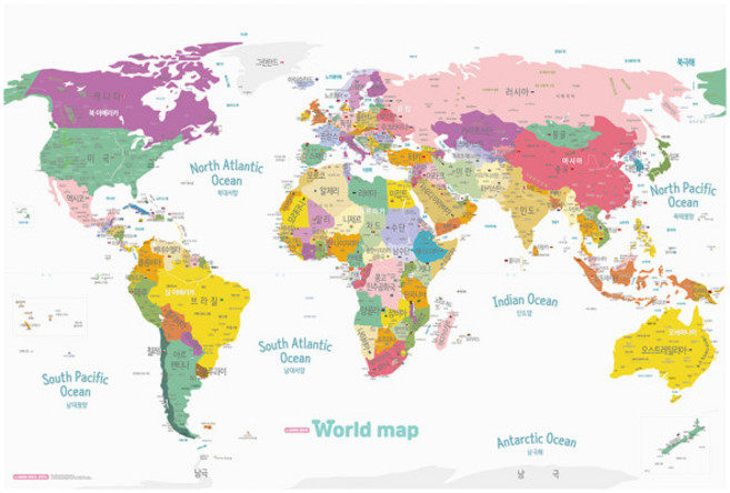 에이든 세계 데코지도 세트, 1세트