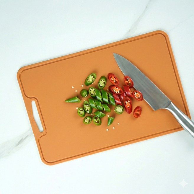 소노리떼 국산 실리콘 다양한 색상 도마, 카멜옐로, 1개