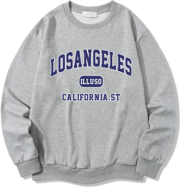 일루소 남녀공용 특양면 스탠다드 로스엔젤리스 맨투맨