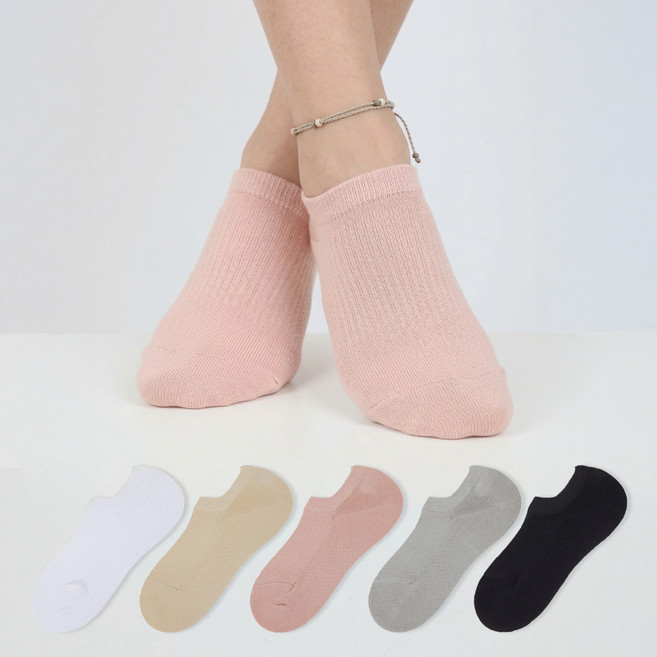 레노마 여성용 인견 통기성 풋커버 덧신 5족