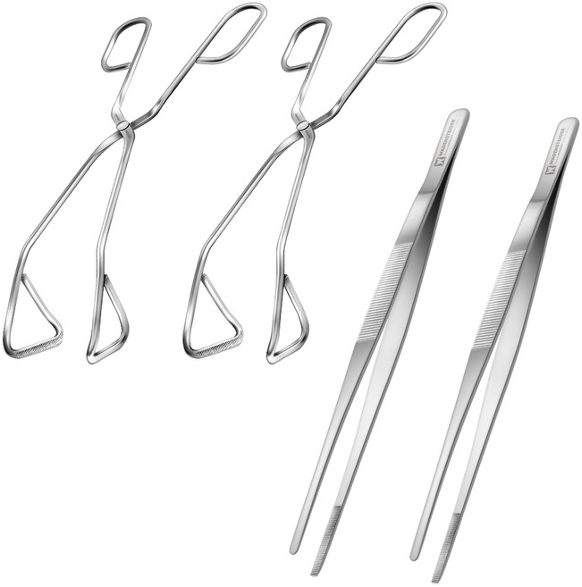 바겐슈타이거 스텐 핀셋집게 2p + 가위형집게 2p, 1세트