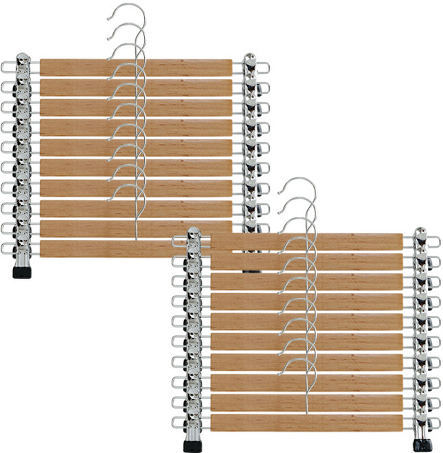 네이쳐리빙 원목 베이직 치마바지 집게걸이, 혼합색상, 20개
