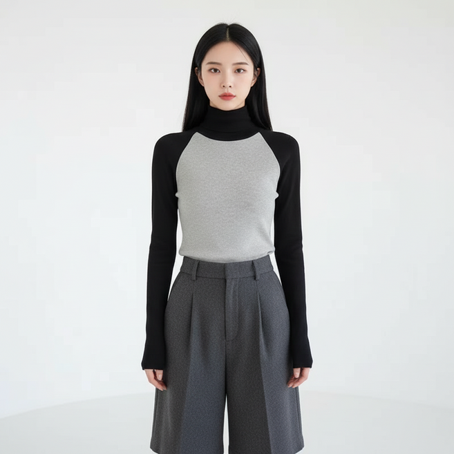 Marketpia 女款拉克蘭高領長袖T恤