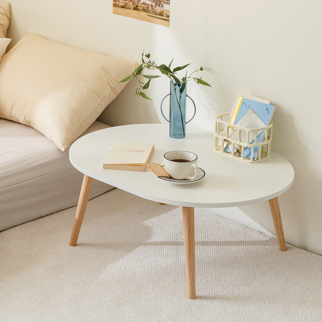 woodray Pinewood 實木客廳桌, 白色