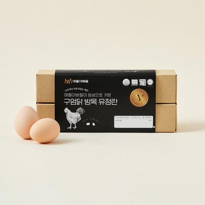 애월아빠들 무항생제 인증 구엄닭 방목 유정란 380g, 1개, 10구