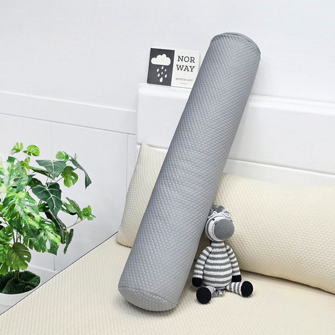 베드앤데코 쿨터치 냉감 트리플 스틱 캔디쿠션커버, 그레이