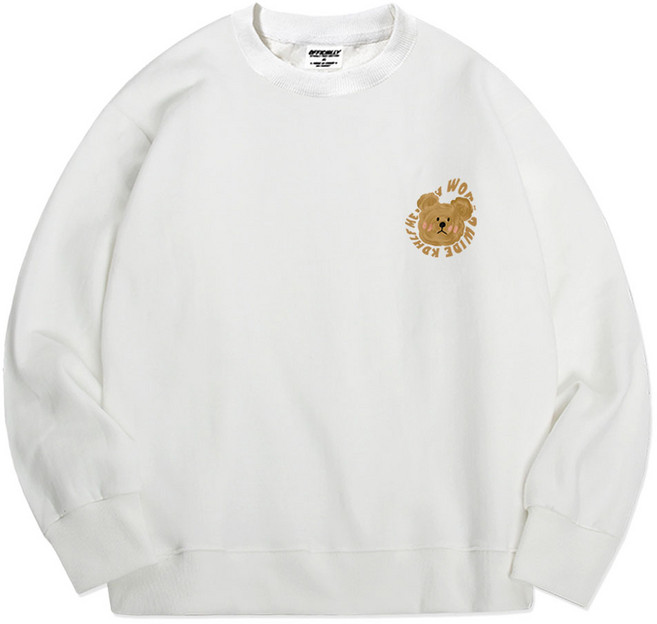 오티디 면 100 쮸리 기모 오버핏 와이드베어 맨투맨