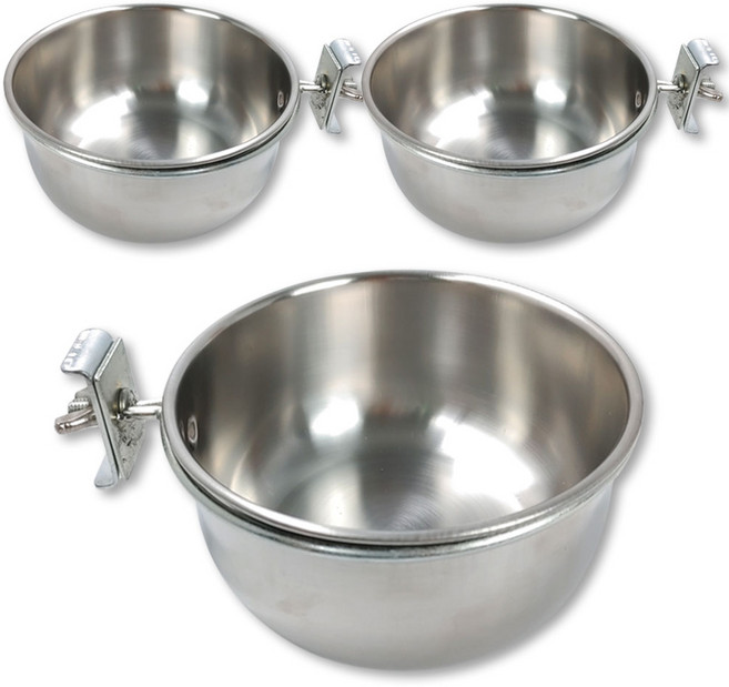 펫츠핸들러 새장 부착형 스텐모이통 S, 3개