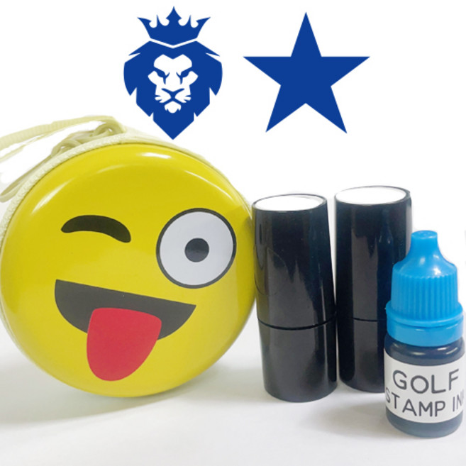 애플 골프공 스탬프 세트, BLUE A, 1세트