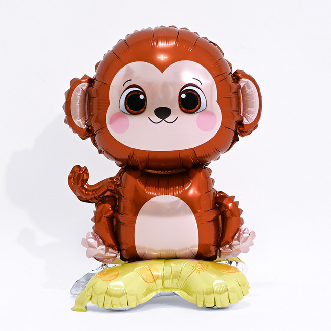 파티쇼 스탠드 은박풍선 소형, 원숭이, 3개