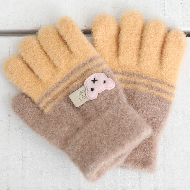 로로샤 아동용 곰곰 기모 장갑