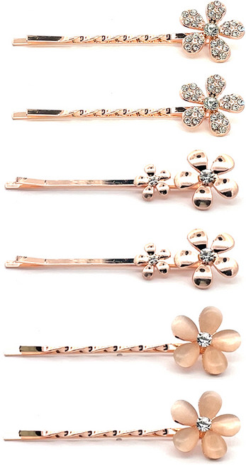 스타일플래닛 실핀 벚꽃큐빅 헤어핀 2종 x 3p 세트