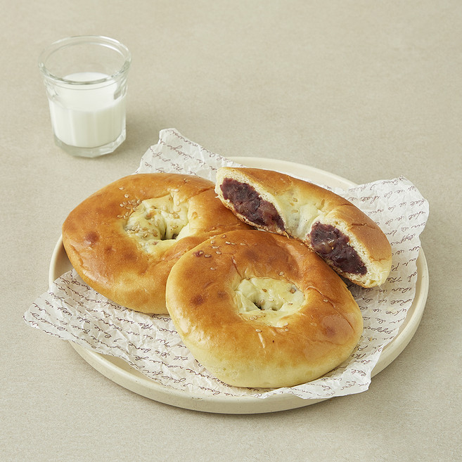 프레시오늘 우리밀 호두 국산단팥빵, 100g, 1개, 3개입