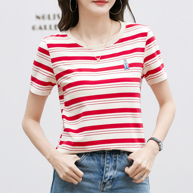 Awesomeful 女款 Tommy 條紋 T 恤 A25SMT031301