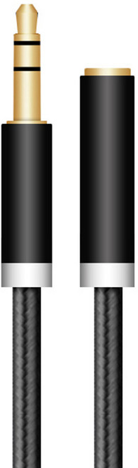 칼론 3극 스테레오 연장 케이블, APC-A10, 블랙, 1개