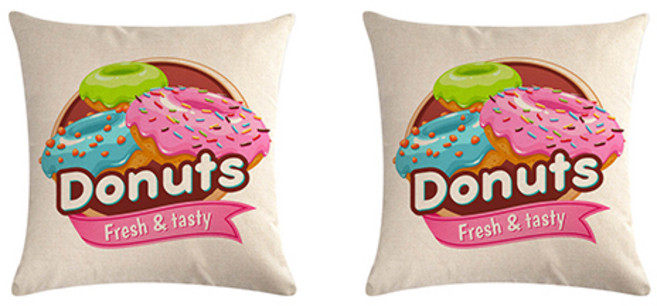 캔디 젤리 슈가걸 발렌타인 디저트 리빙 쿠션 커버 2p