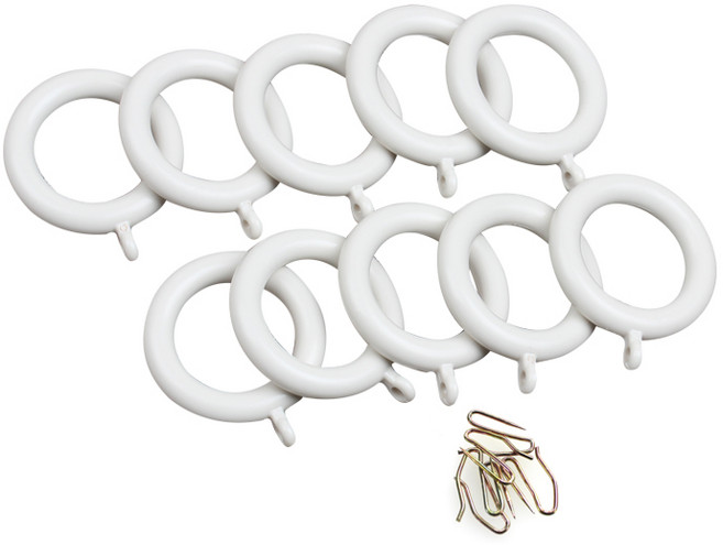 일반 커튼링 35mm 10p + 커튼핀 10p, 아이보리, 1개