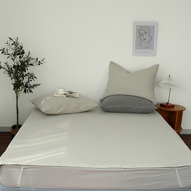 韓國 amante Timeless 2系列 絎縫固定帶床墊, Gray 灰色