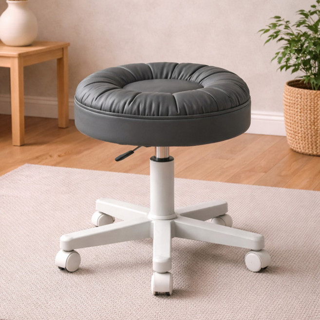 라라하우스 벨리 원형 회전 스툴 의자, 진그레이, 1개