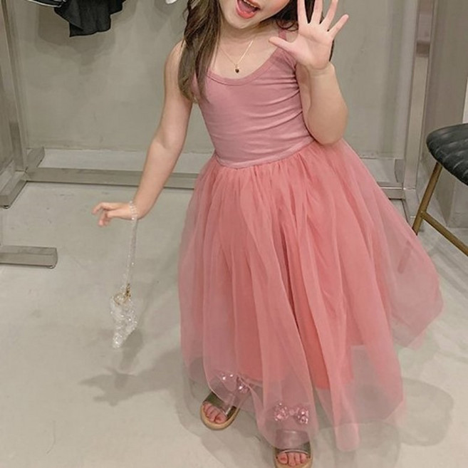 Iyoomong 女童款 Mokora 雪紡傘狀無袖洋裝