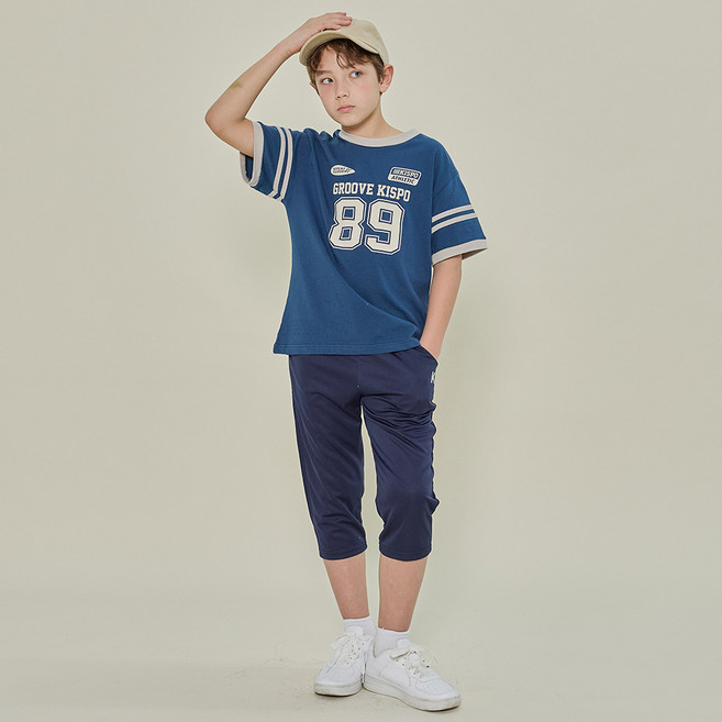 키스포 아동용 드라이브 베이직 7부 상하의 세트