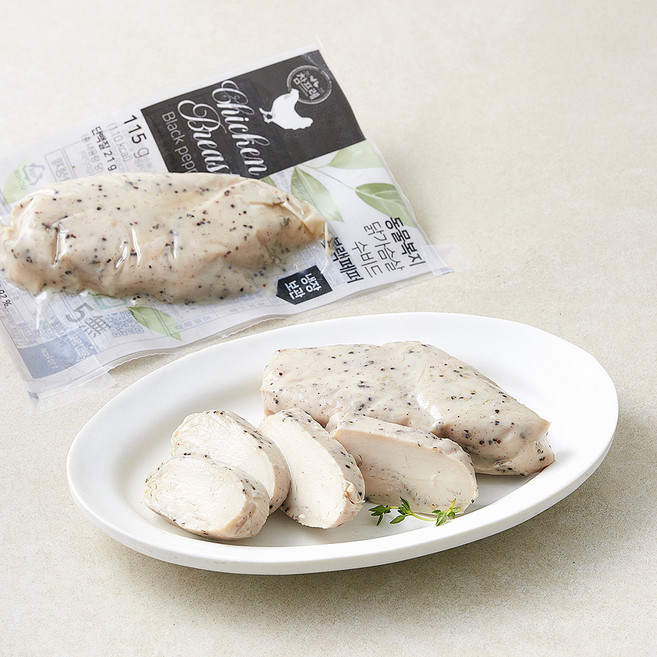 참프레 동물복지 인증 닭가슴살 수비드 블랙페퍼, 115g, 1개, 1개입