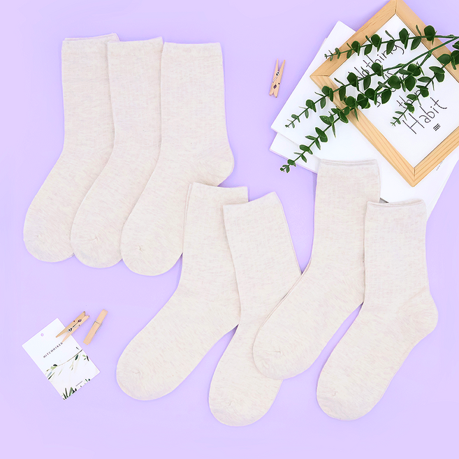 비단길 아동용 J로지 골지중목 양말 7켤레 세트