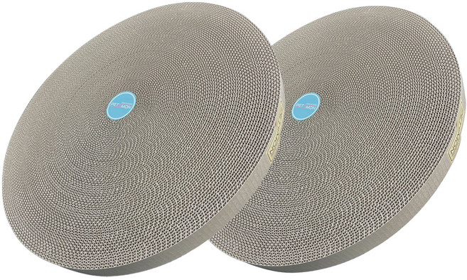 펫츠몬 더 커져 눕기 편한 원형 B골 스크래쳐 대형 리필, 혼합색상, 2개