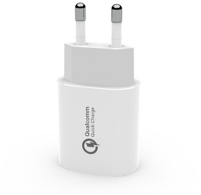 더블디 어댑터 퀄컴 퀵차지 고속충전기 18W STQC-2000, 화이트, 1개
