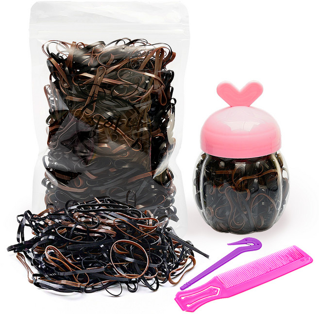 링하나 아이럽밴드 뜯김없는 대용량 고무줄 이지컷 빗 세트 RH5