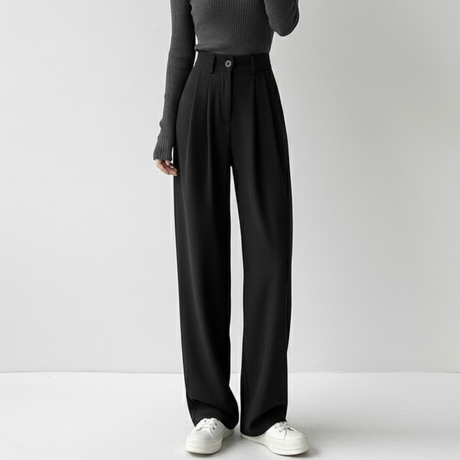 Marketpia 女款日常高腰長版西裝褲