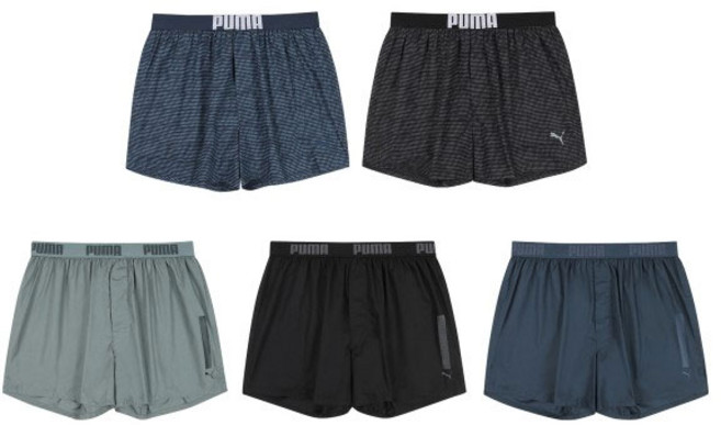 푸마바디웨어 남성용 데일리 코튼 순면 트렁크 5종 세트